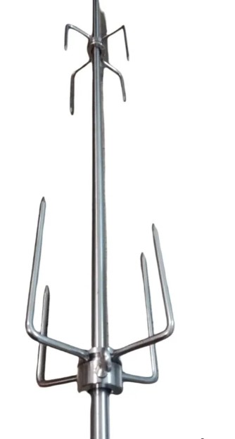 Tridente + pinchos largo barra  1 mts espesor 10 mm