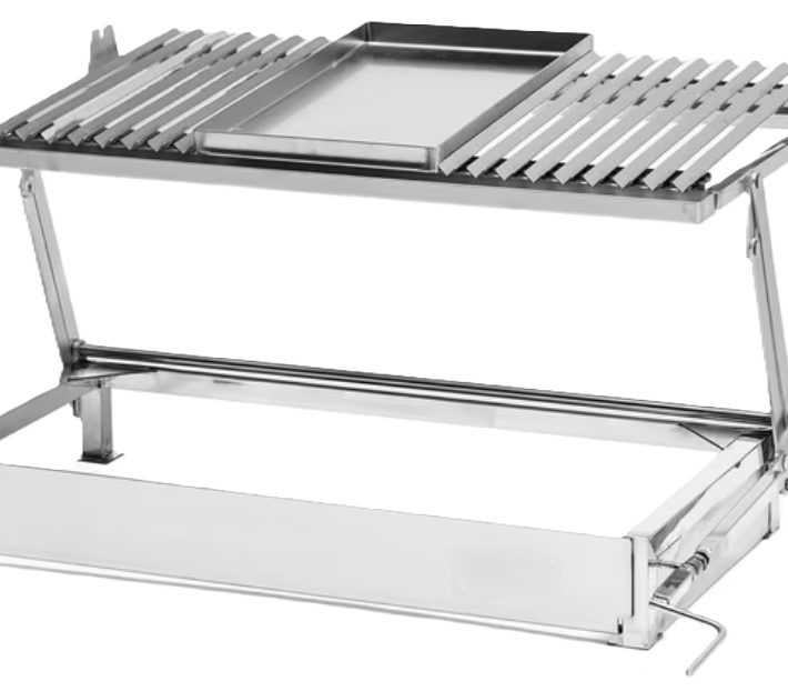 Parrilla premiun 100% acero inoxidable 100 x 50